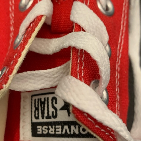 Converse All Star Red Sneakers Classic Canvas Low-Top Size 5.5 - Picture 5 of 7